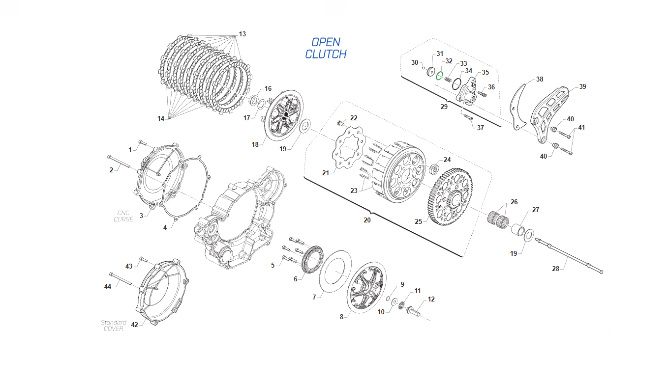 4T 450 FI EN/MX 2026 - MOTORE - FRIZIONE ''OPEN CLUTCH'' 